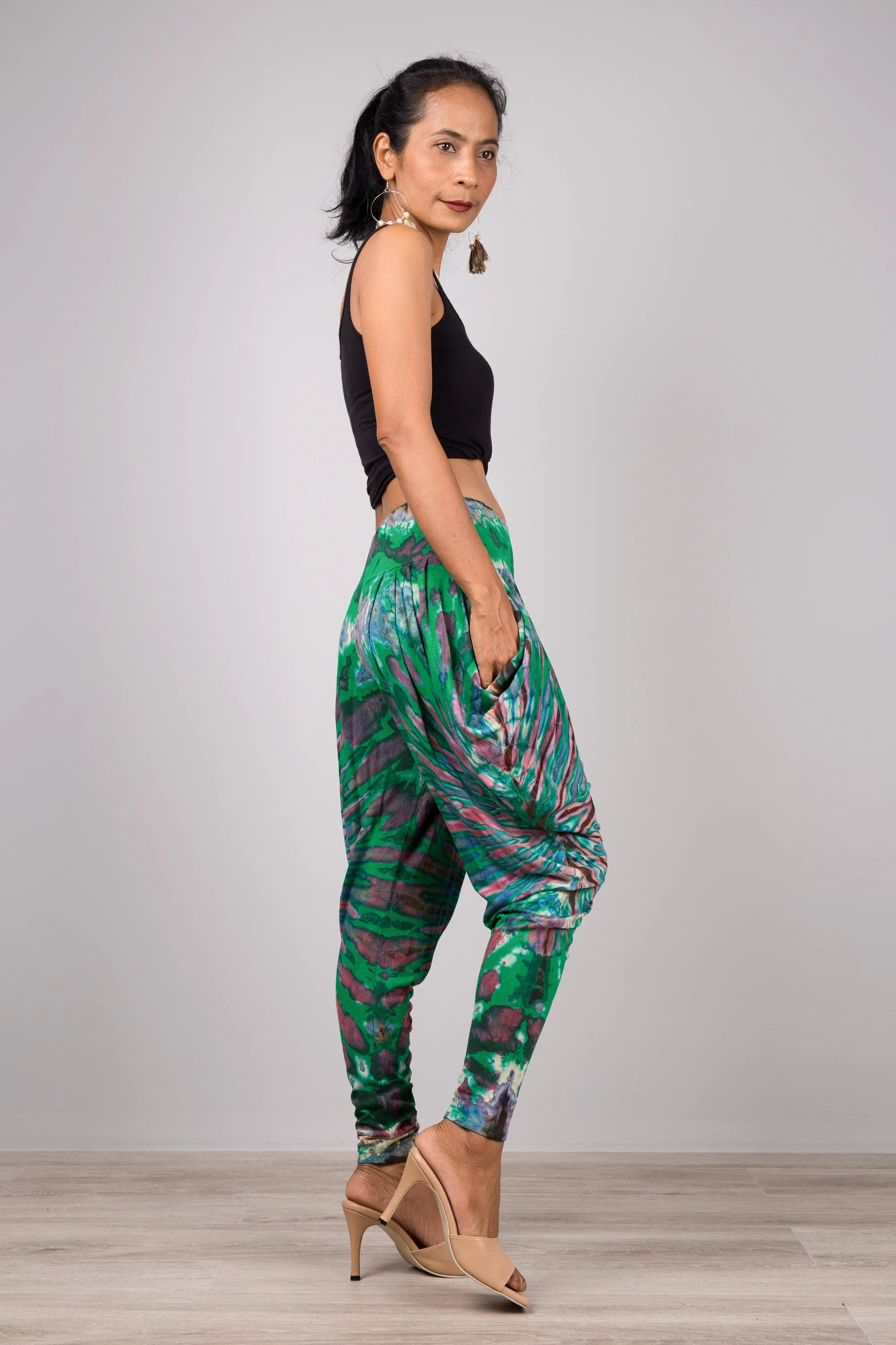 Green Tie-Dye pants