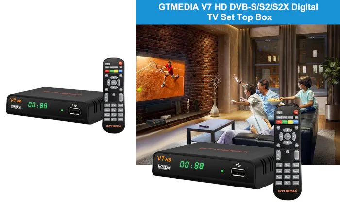 GTMEDIA V7 HD DVB-S/S2/S2X Digital TV Set Top Box TV