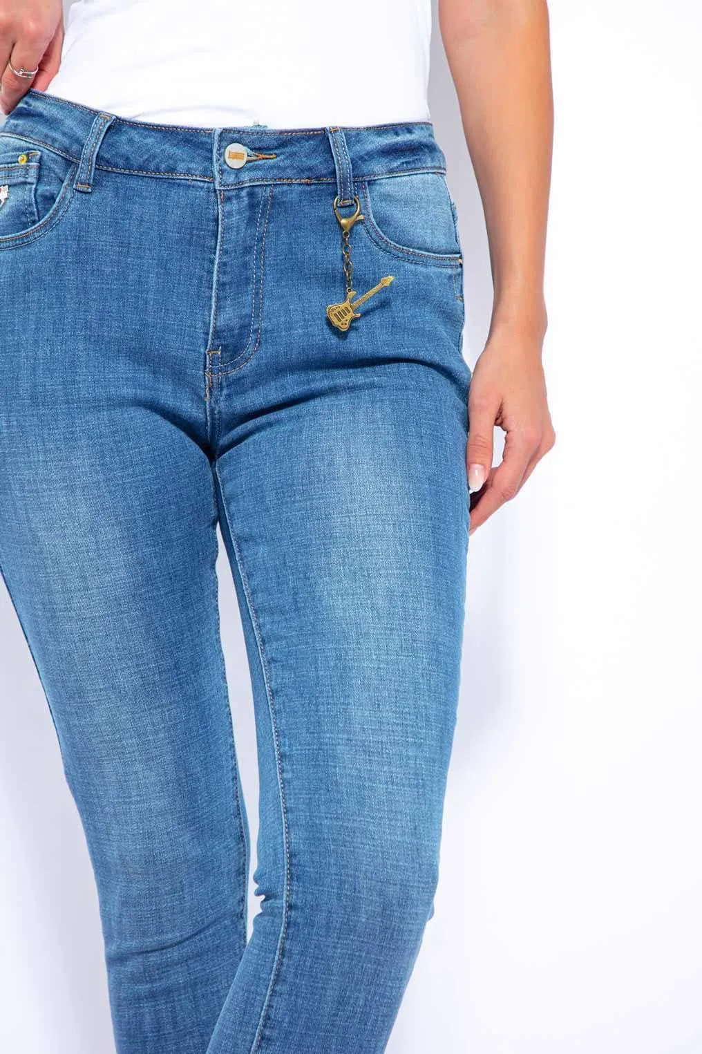 GUITAR KEY RING WOMEN'S JEANS