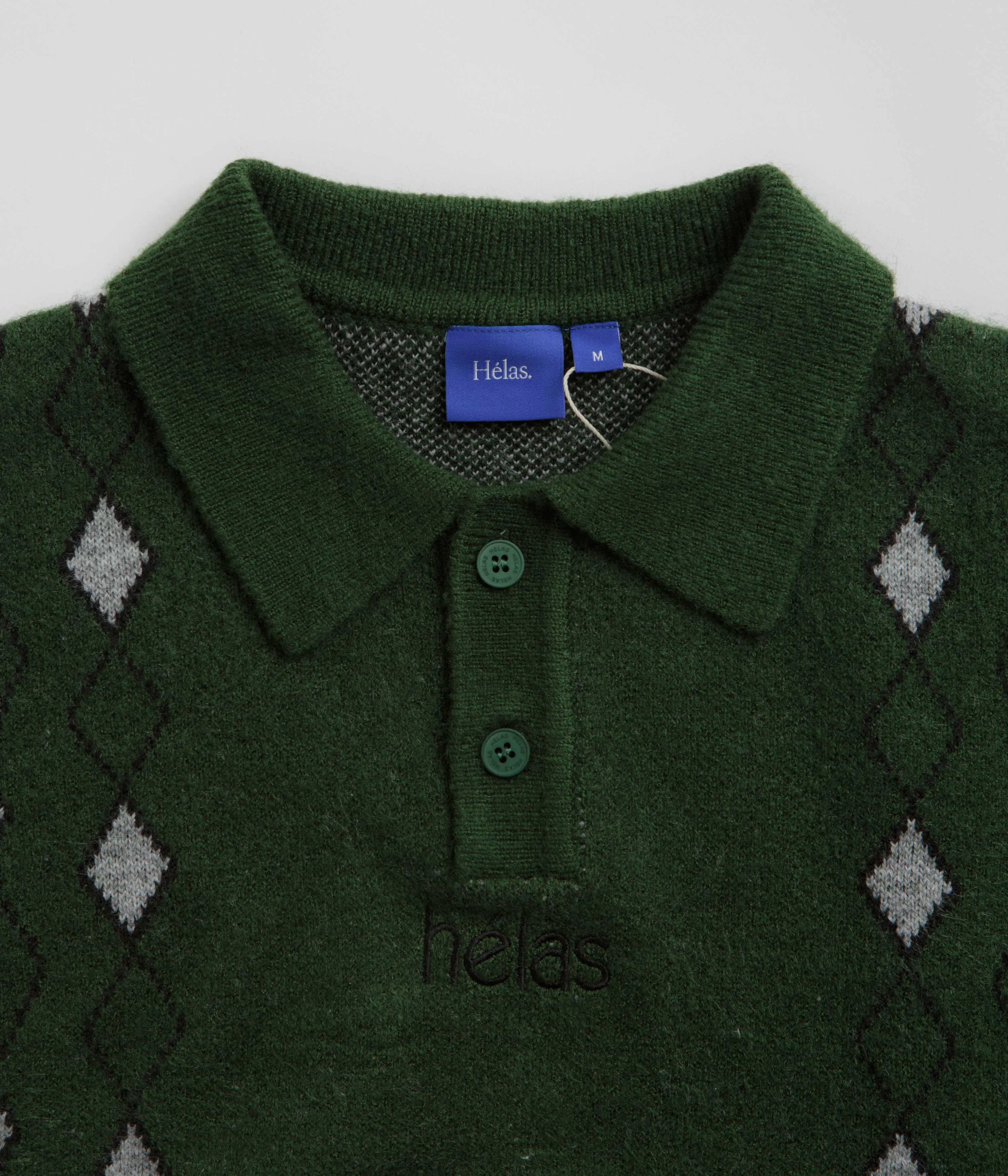 Helas Apres-Ski Polo Knit Sweatshirt - Green