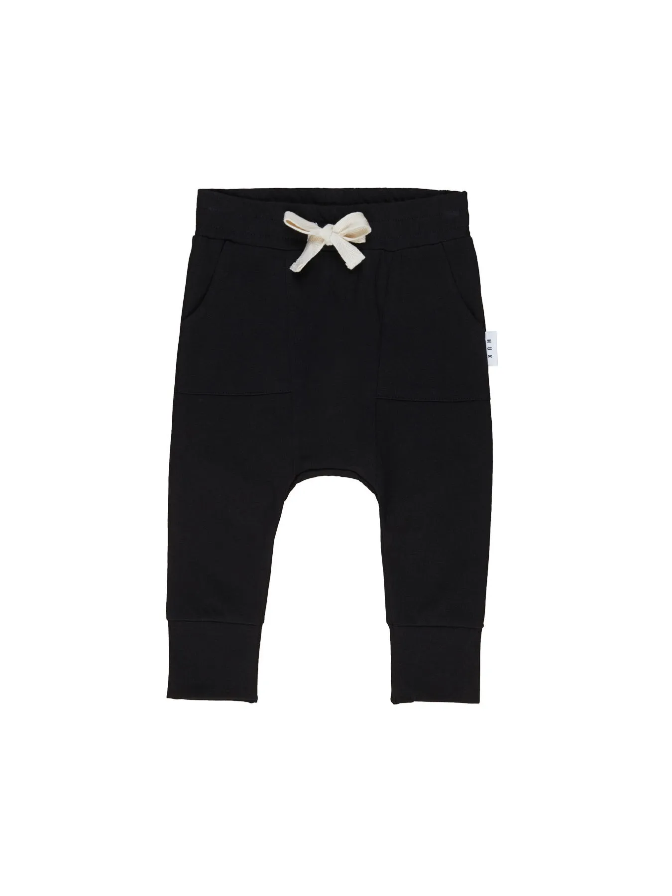 Huxbaby Tiny Pocket Drop Crotch Pants | Black