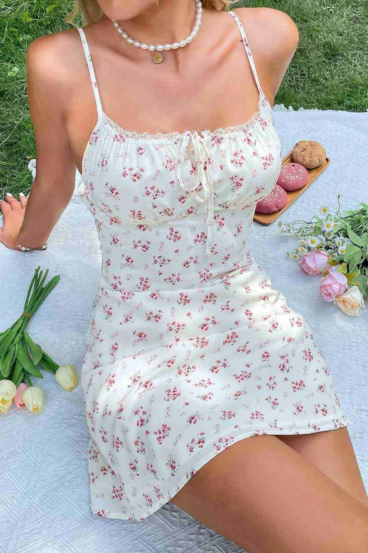 IGR Women Merry See Flower Patterned Mini Skirt Dress Multi-colored - Jena