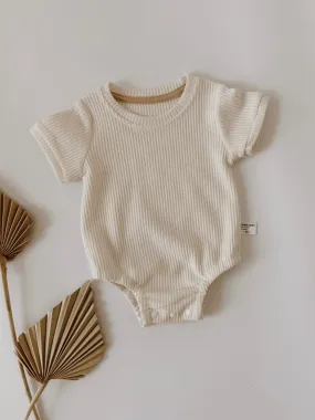 Imperfect Waffle Short Sleeve Bodysuit