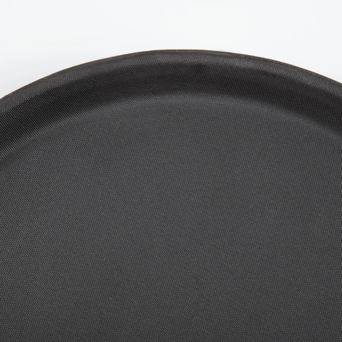 J845 Kristallon Fibreglass Round Non-Slip Tray Black 280mm