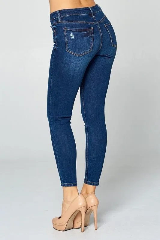 Jace Dark Distressed Skinny Jeans