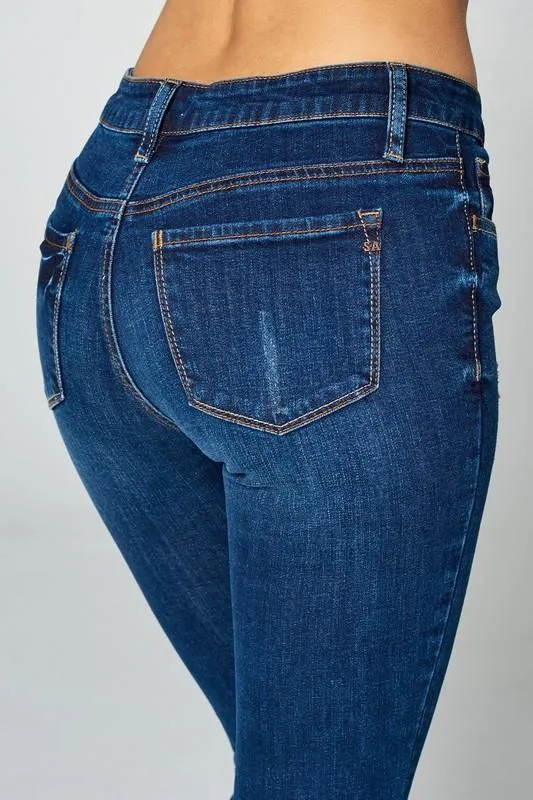 Jace Dark Distressed Skinny Jeans