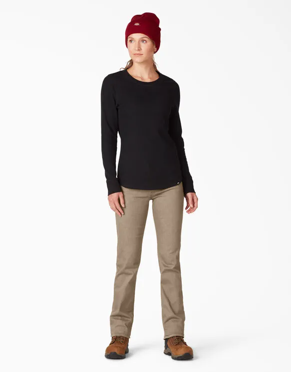 Jeans - Dickies Women's Perfect Shape Straight Leg Stretch Denim Jeans FD146