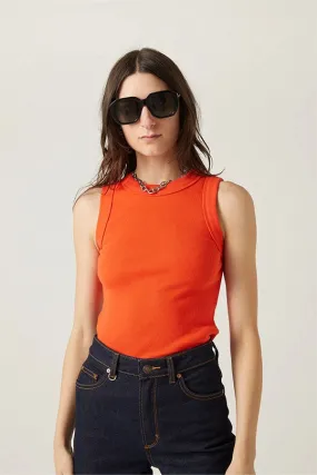 Jonesy Singlet - Campari