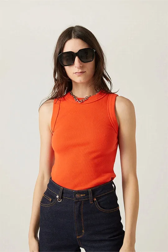 Jonesy Singlet - Campari