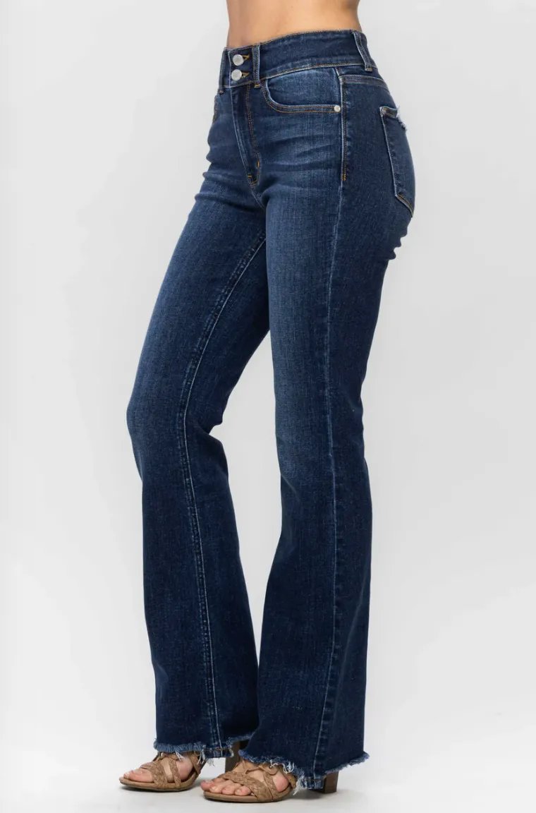 Judy Blue High Waist Vintage Frayed Bootcut Denim