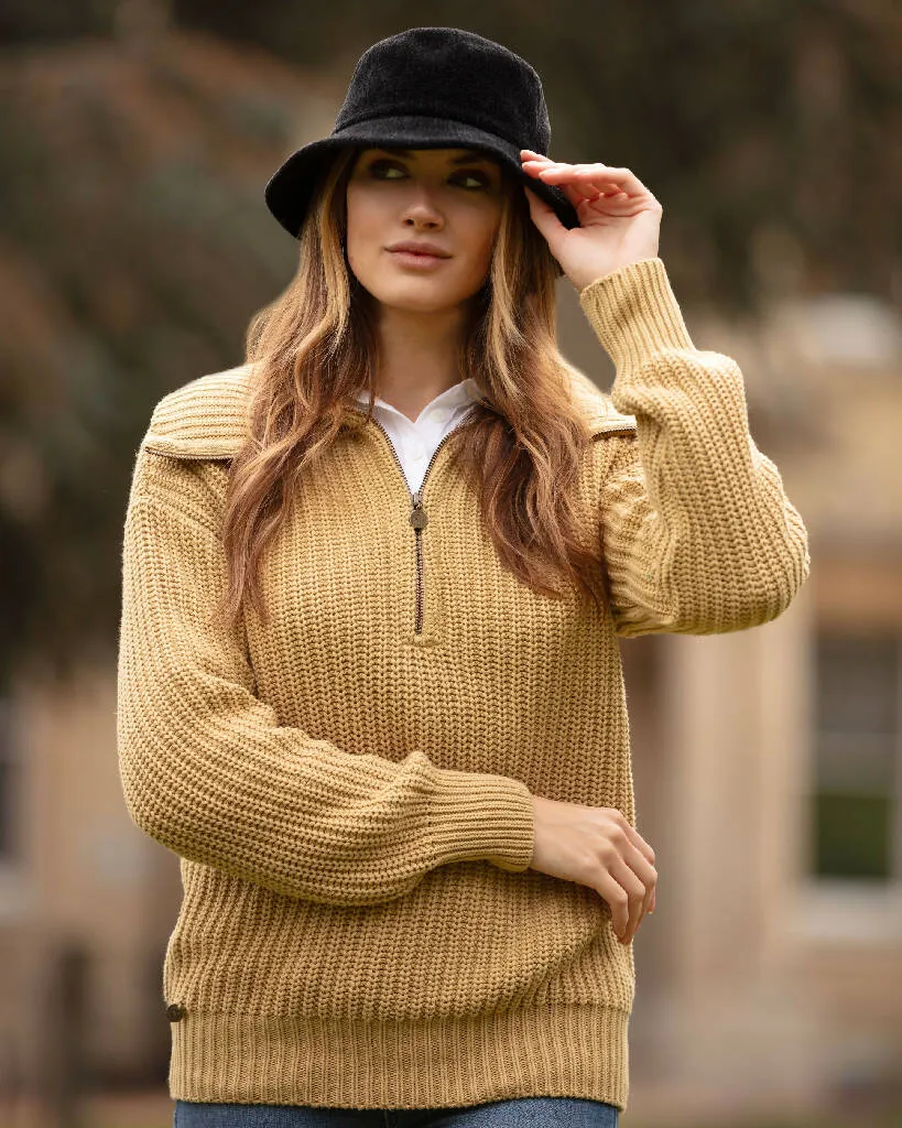 Juniper Cotton Zip Up Knit