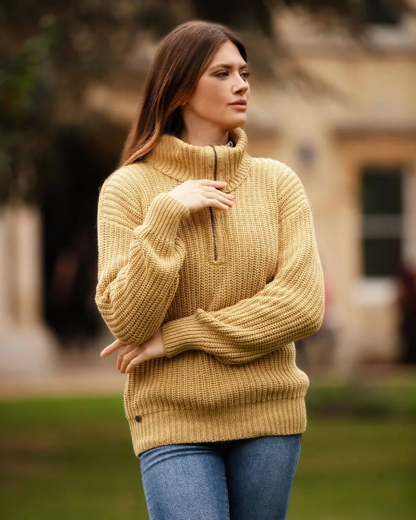 Juniper Cotton Zip Up Knit