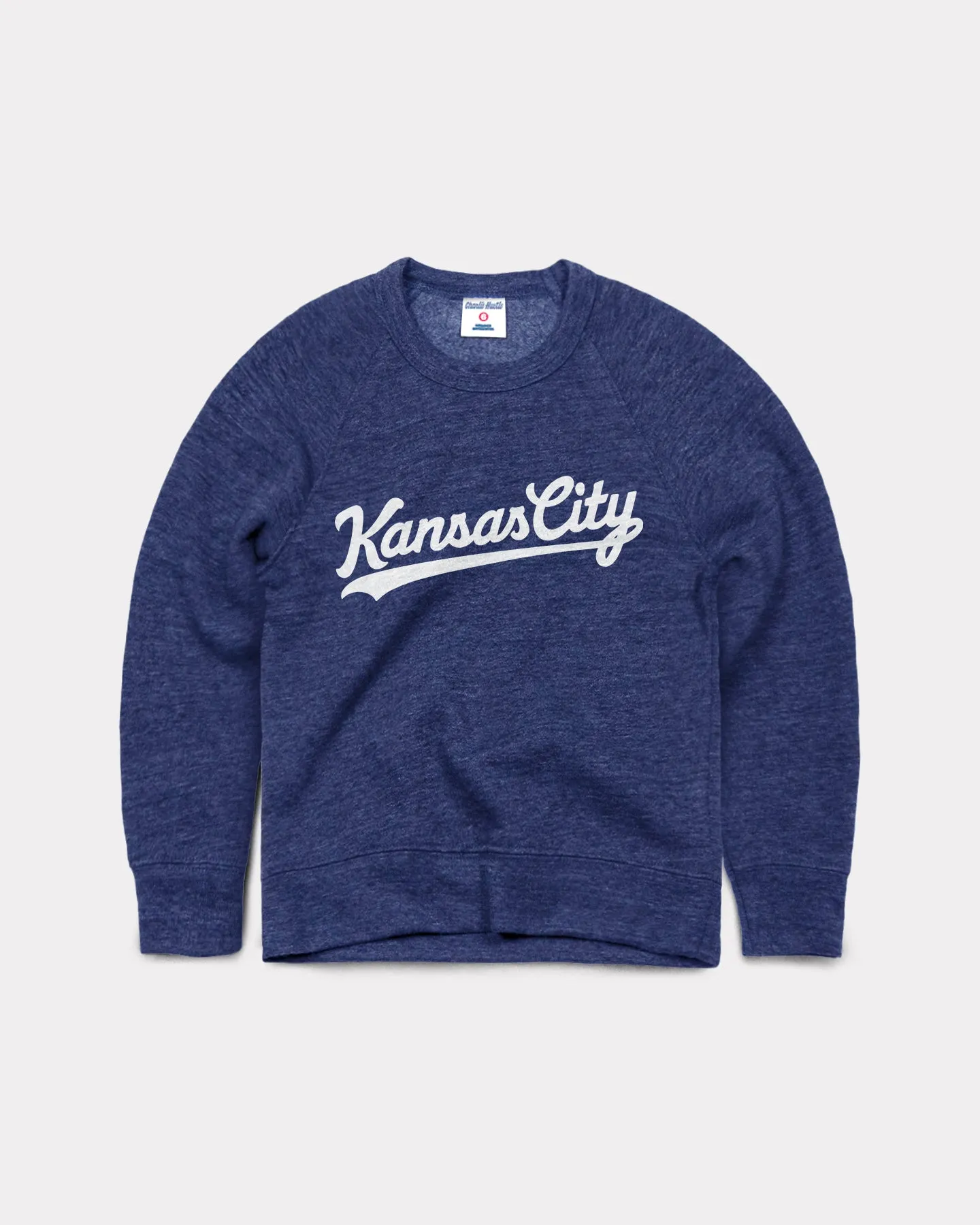 Kids Kansas City Script Navy Crewneck