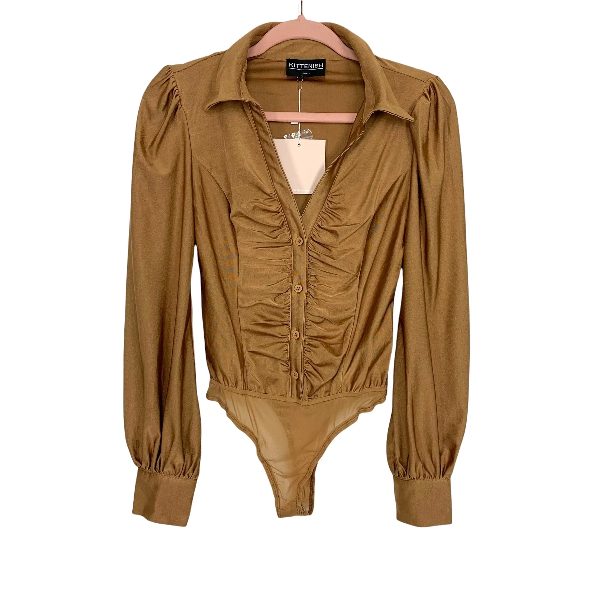Kittenish by Jessie James Decker Button Front Thong Bodysuit NWT- Size S (sold out online)