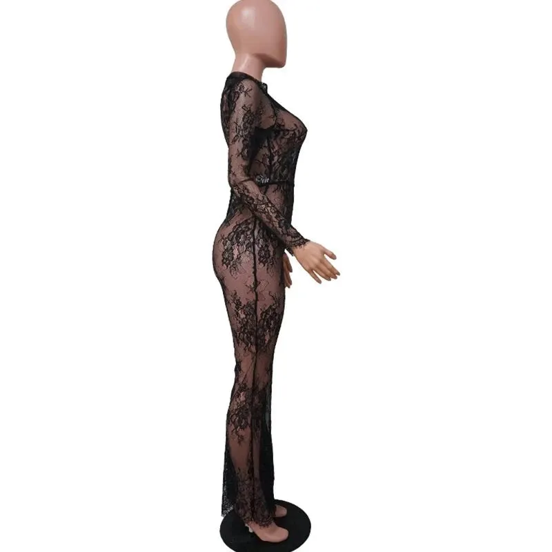Lace Get Up See Through  Jumpsuit