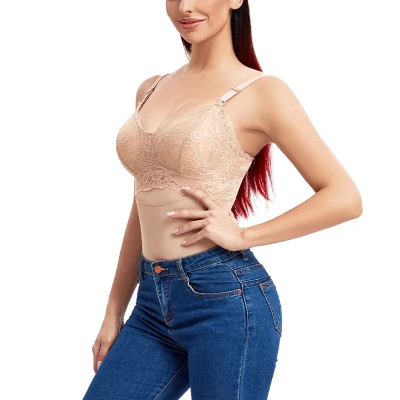 Lace Tummy Control Slimming Thong Bodysuit Shapewear