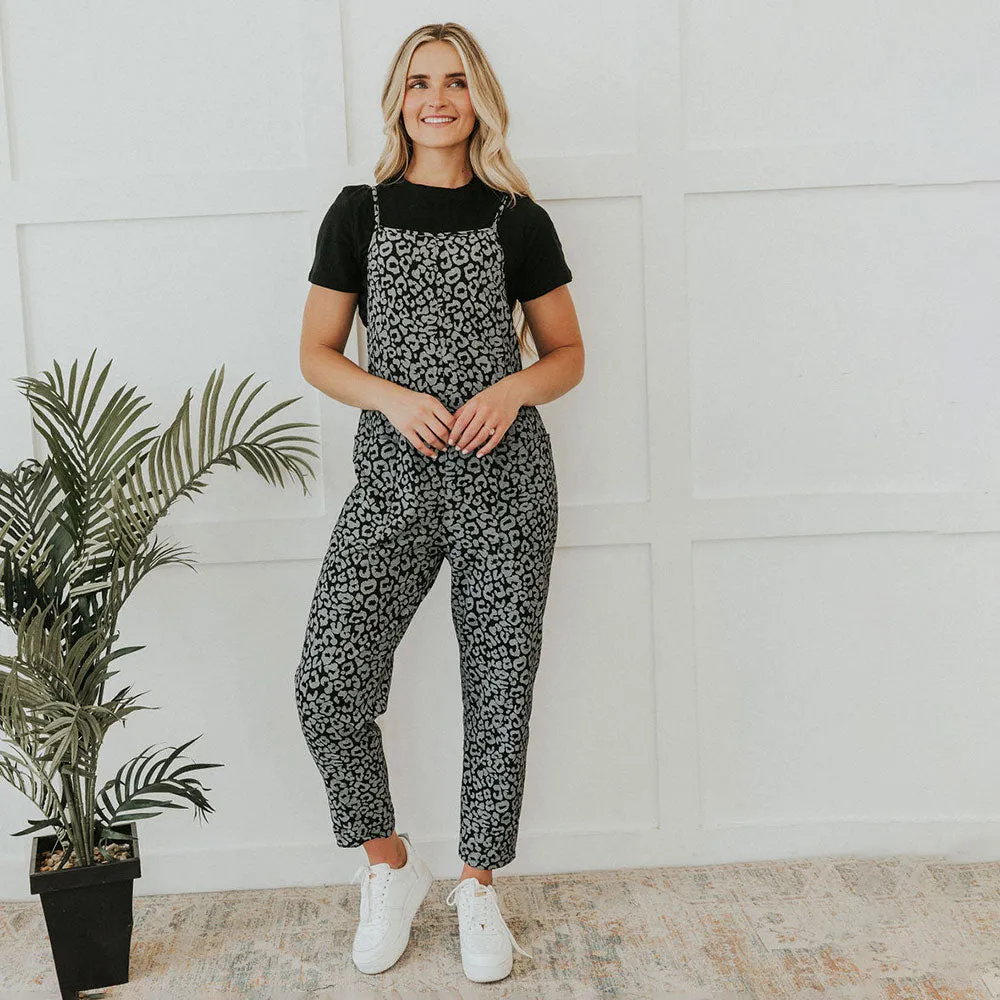 Lena Jumpsuit (Black leopard)