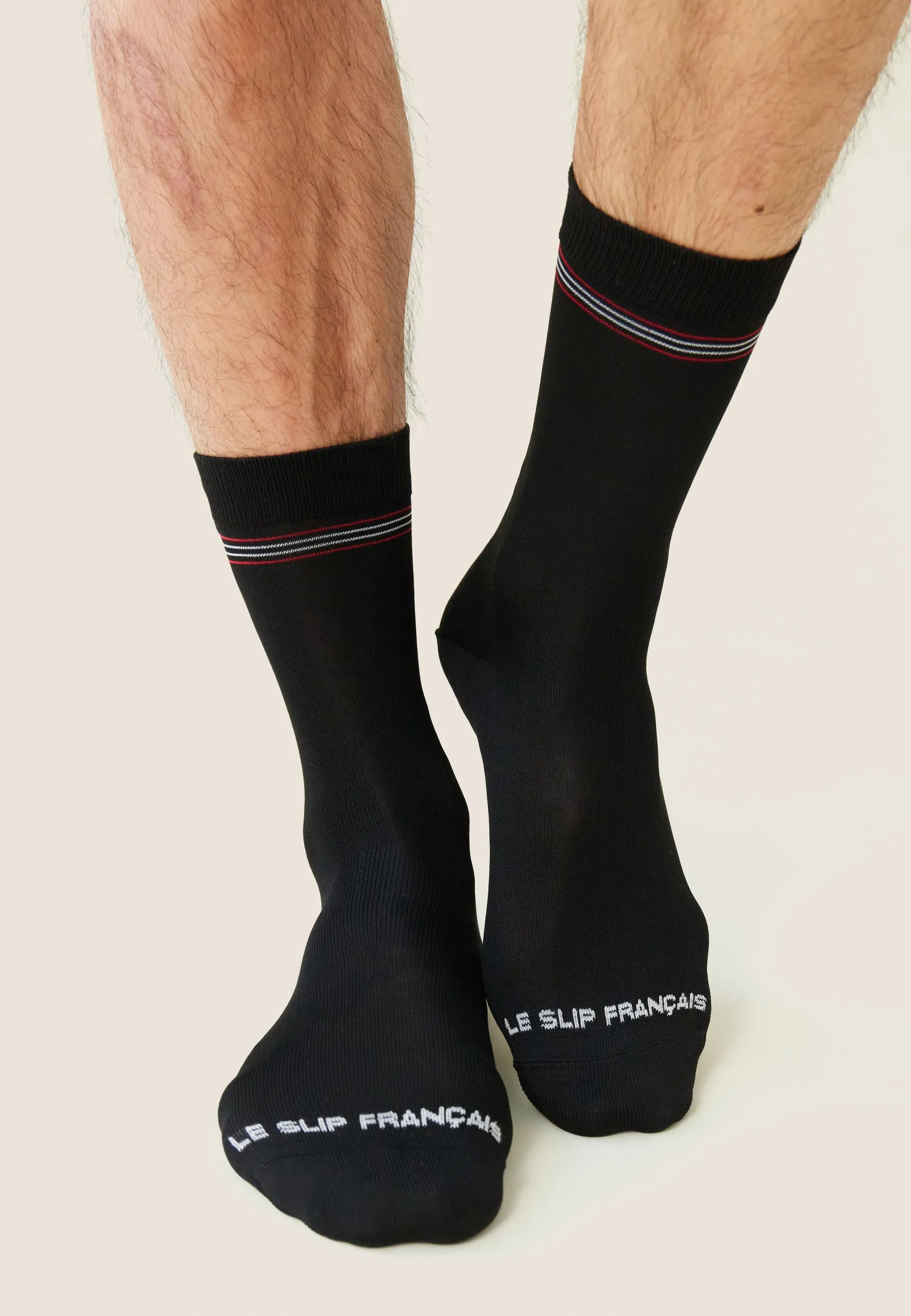 Leo Noir - Chaussettes Mi-Hautes