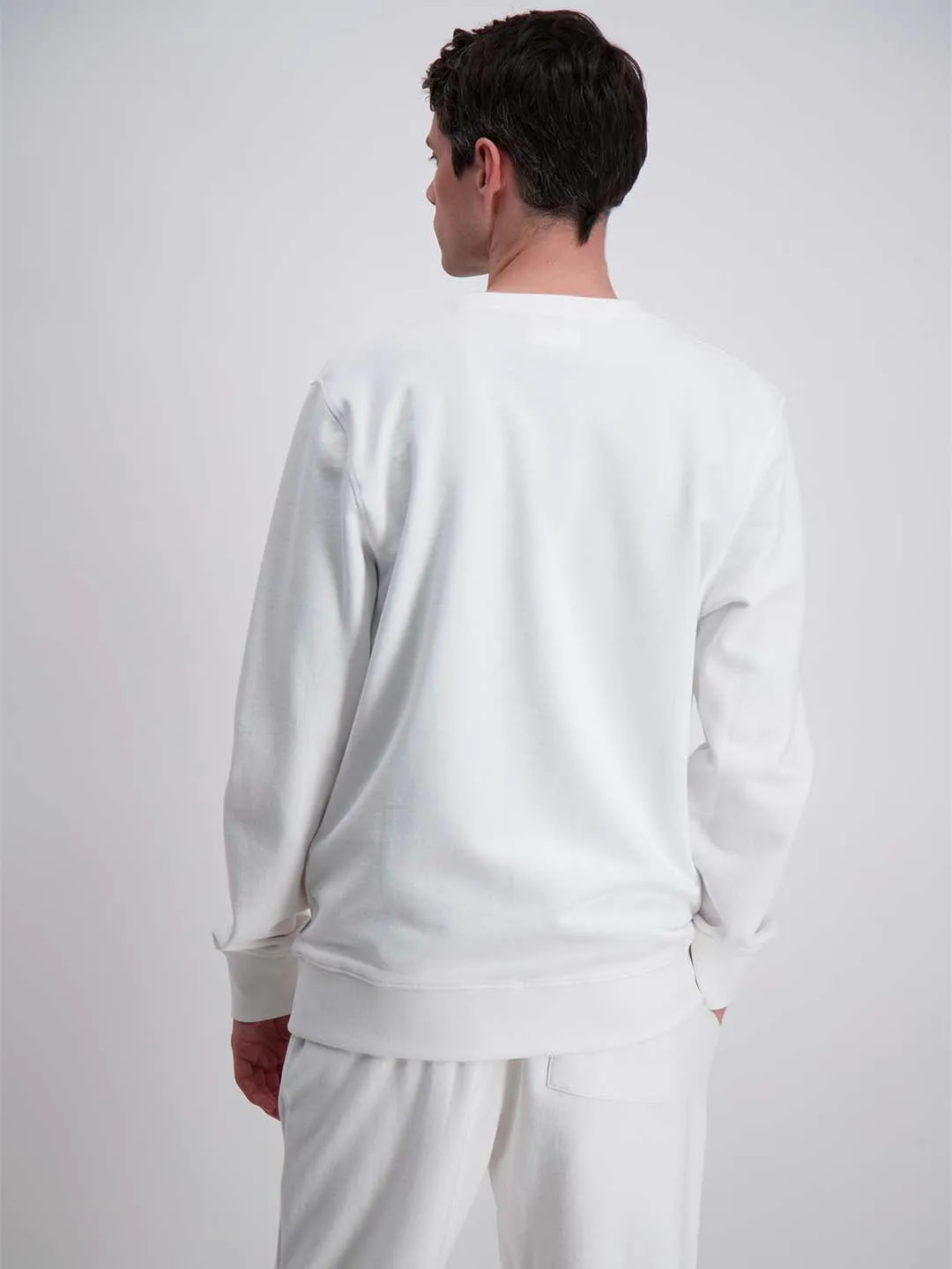 Lindbergh Men Off White Solid Sweatshirt