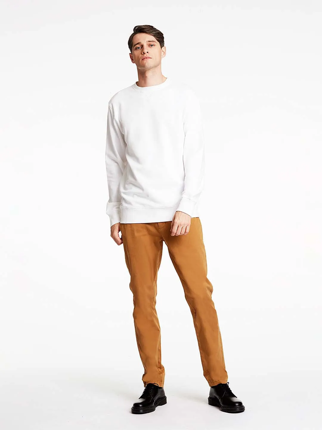 Lindbergh Men Off White Solid Sweatshirt