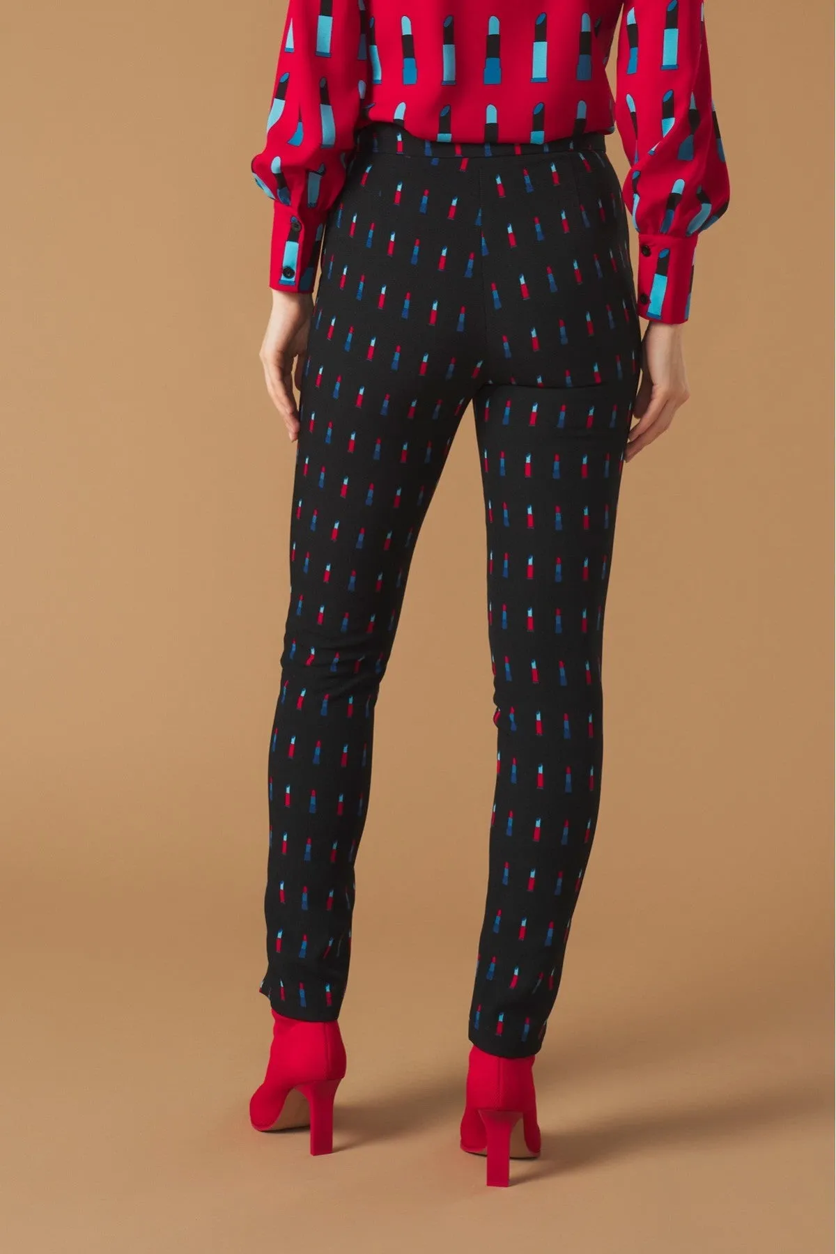 LIPSTICK TROUSERS (BLACK/MULTI)