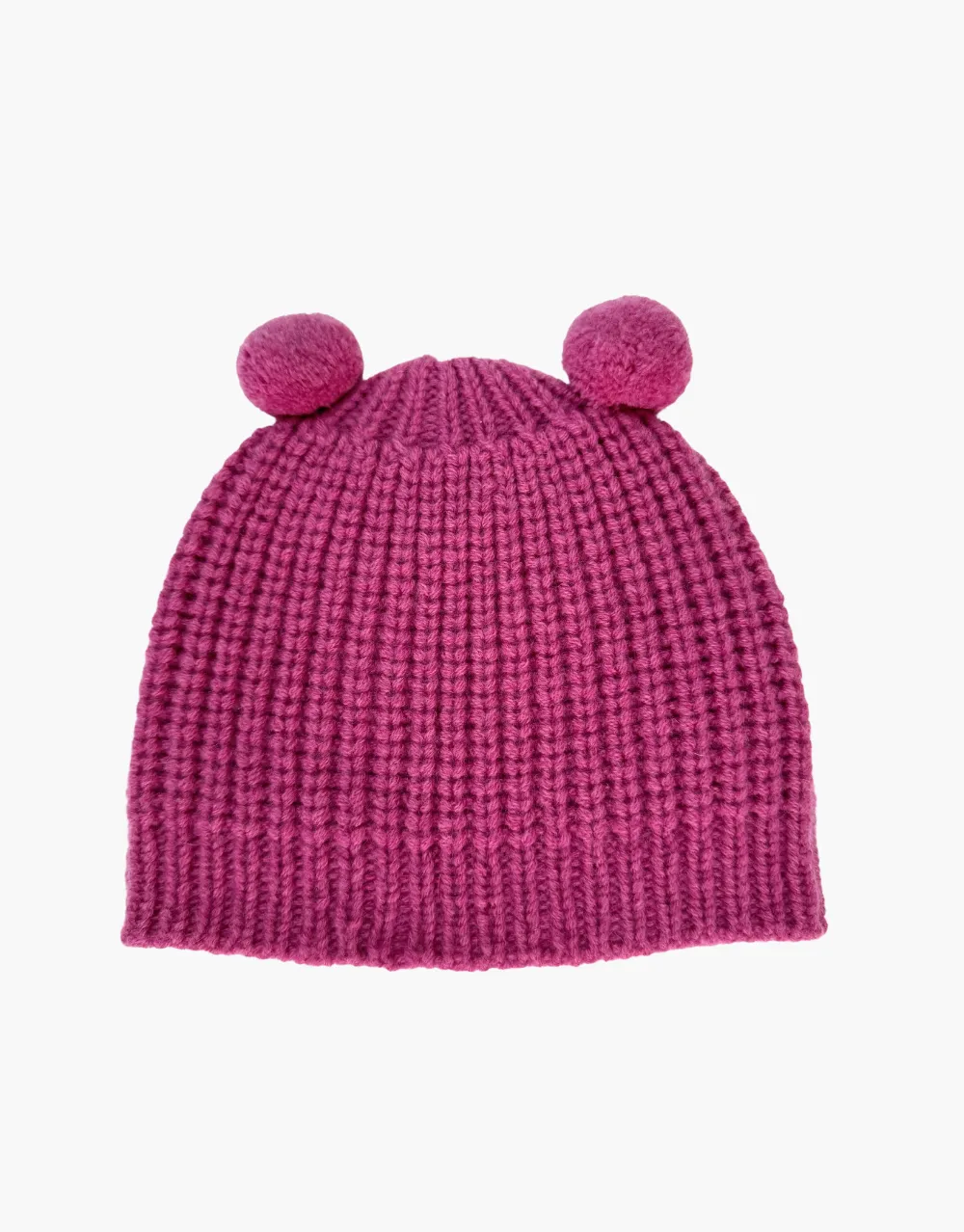 Little Cashmere Beanie with Pom Pom Ears in Operetta