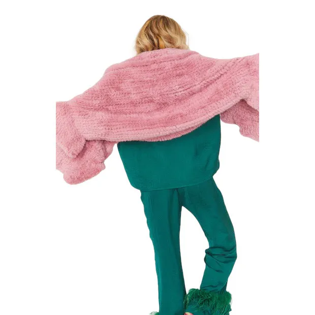 Luxe Faux Fur Wrap in Pink