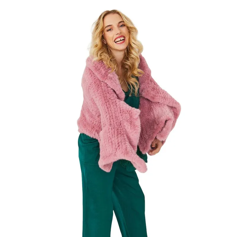 Luxe Faux Fur Wrap in Pink