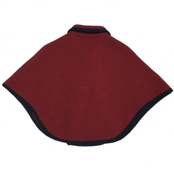 Marae Burgundy Cape with Navy Trim