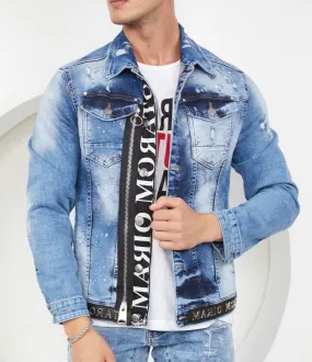 Men's Denim Jacket Made In Europe by Mario Morato | Slim Fit | 2569 Lt. Blue - Indigo
