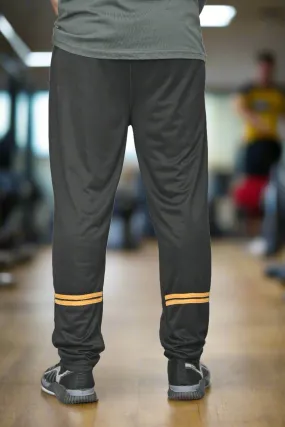 Men's Logo Embroidered & Back Stripes Style Activewear Trousers