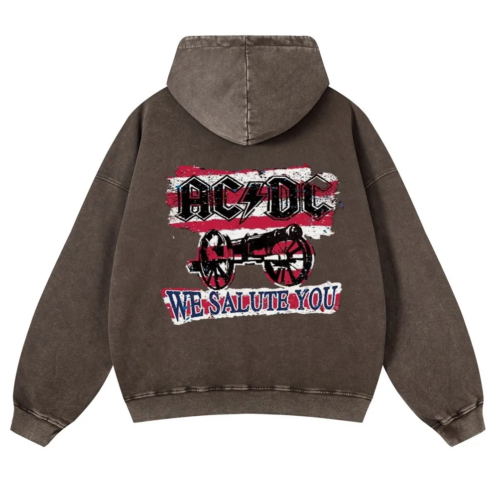 Mens Vintage ACDC Rock Hoodies