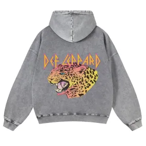 Mens Vintage  Tiger Print Hoodies