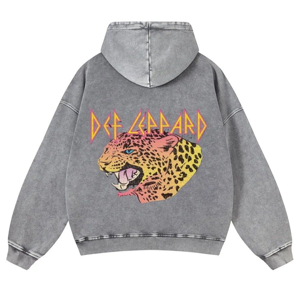 Mens Vintage  Tiger Print Hoodies