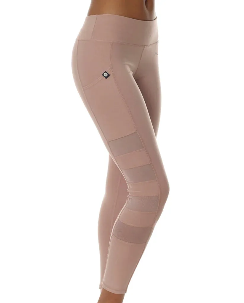Mesh Block Legging Dusty Violet- Gottex
