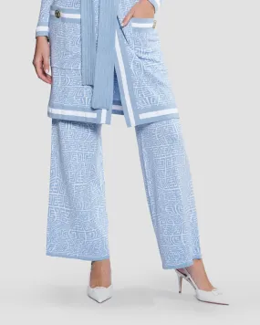 Monogram Wide Leg Trousers