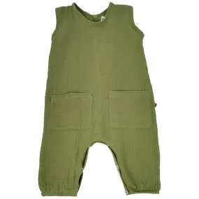 MUSLIN ROMPER - KHAKI GREEN