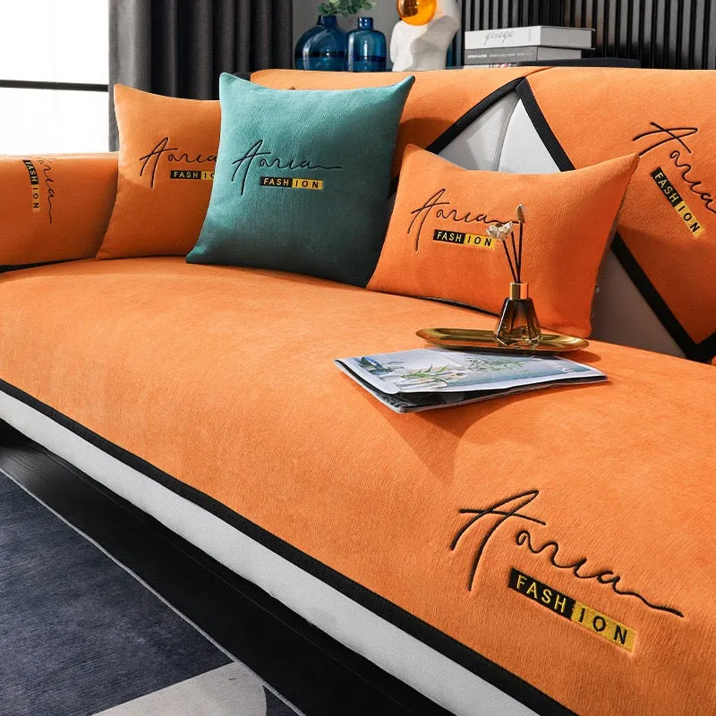 New chenille Light luxury sofa cushion four seasons universal non-slip cushion simple modern living room cushion leather sofa cover cover cloth towel