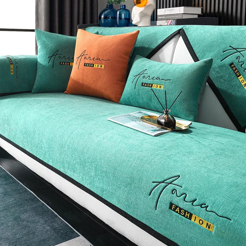 New chenille Light luxury sofa cushion four seasons universal non-slip cushion simple modern living room cushion leather sofa cover cover cloth towel