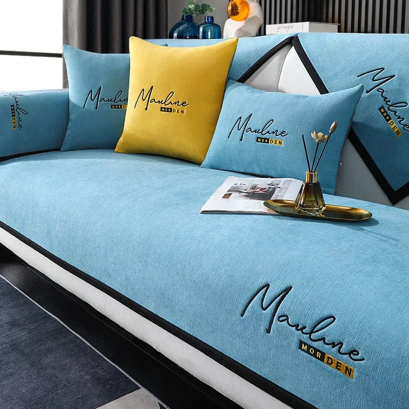 New chenille Light luxury sofa cushion four seasons universal non-slip cushion simple modern living room cushion leather sofa cover cover cloth towel