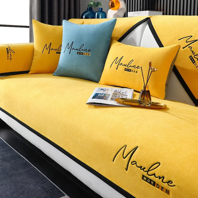 New chenille Light luxury sofa cushion four seasons universal non-slip cushion simple modern living room cushion leather sofa cover cover cloth towel