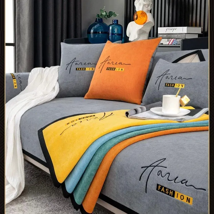 New chenille Light luxury sofa cushion four seasons universal non-slip cushion simple modern living room cushion leather sofa cover cover cloth towel