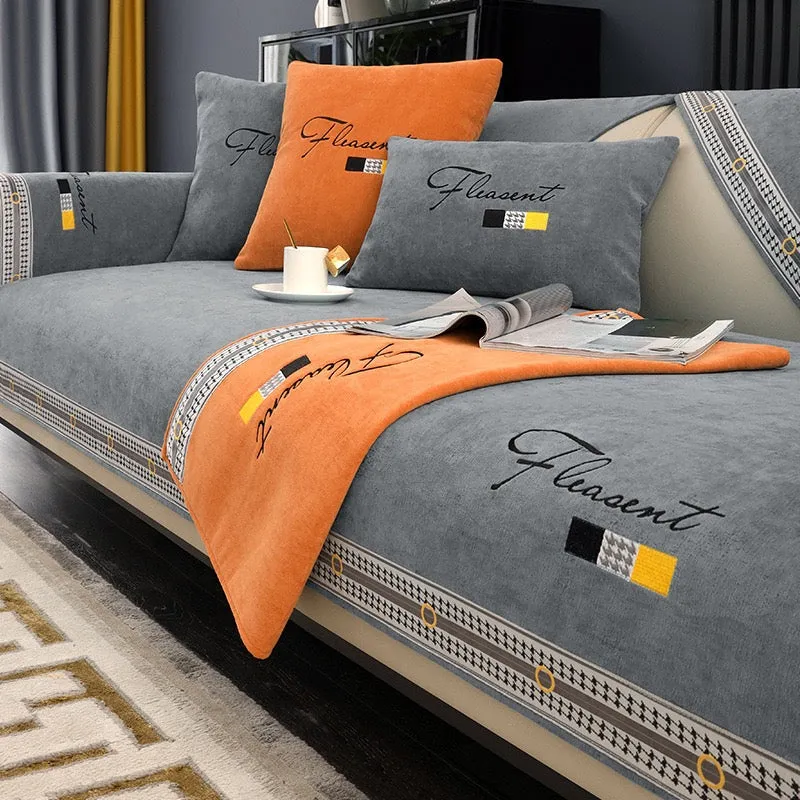 New chenille Light luxury sofa cushion four seasons universal non-slip cushion simple modern living room cushion leather sofa cover cover cloth towel