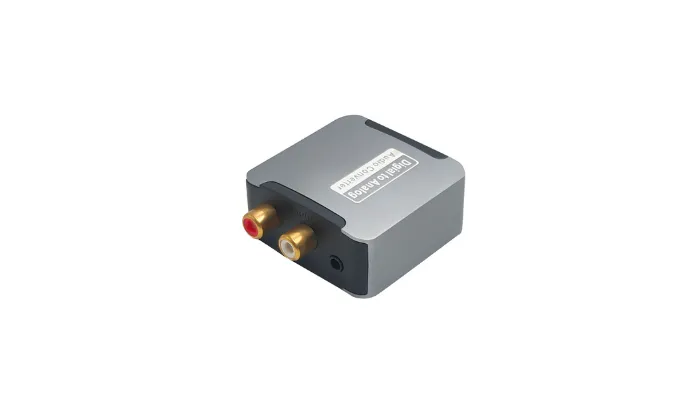 Optical Fiber Coaxial SPDIF to 3.5mm Lotus Analog Audio Converter