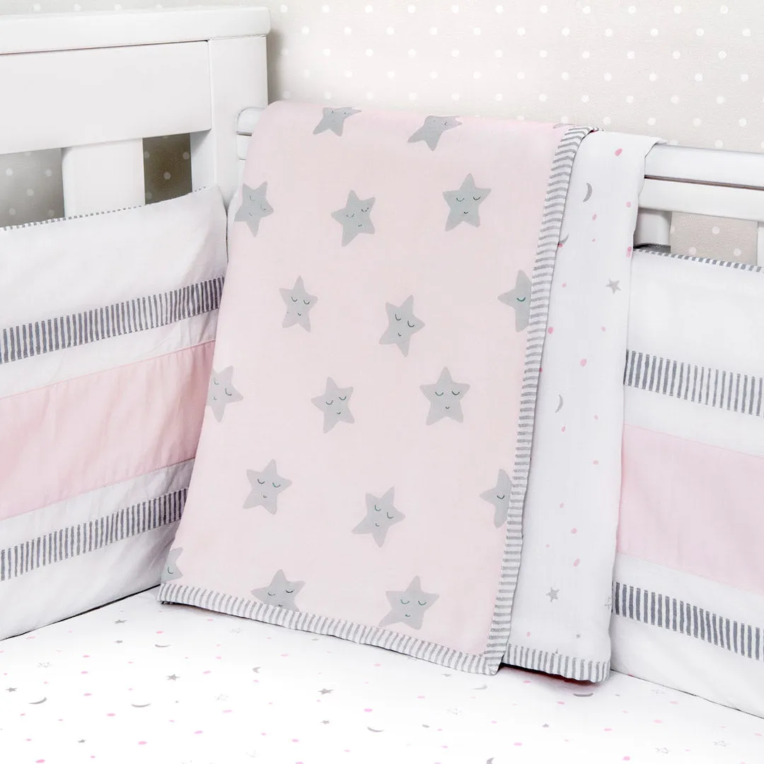 Organic Cotton Dohar - Sleepy Star (Pink)