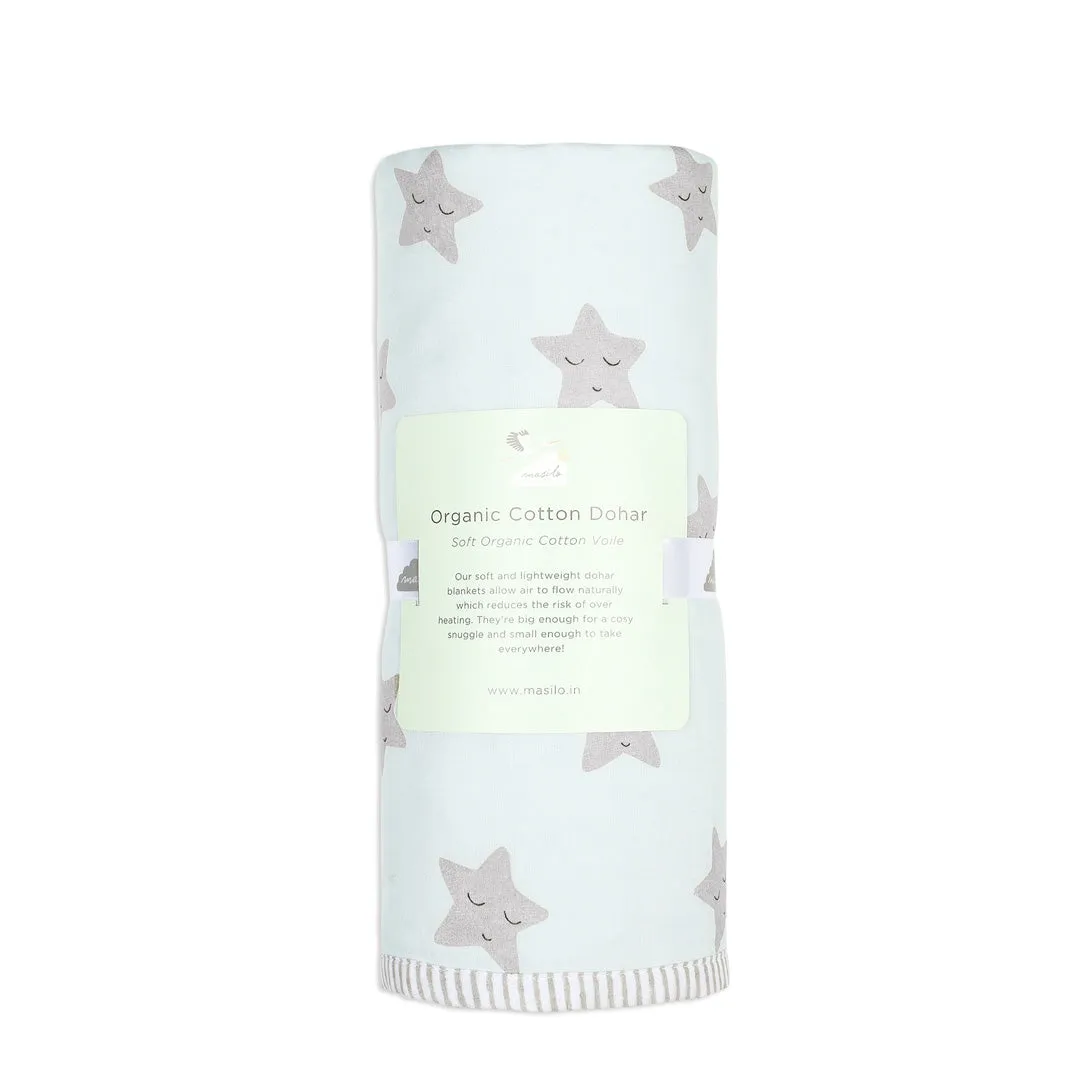 Organic Cotton Dohar - Sleepy Star (Pink)