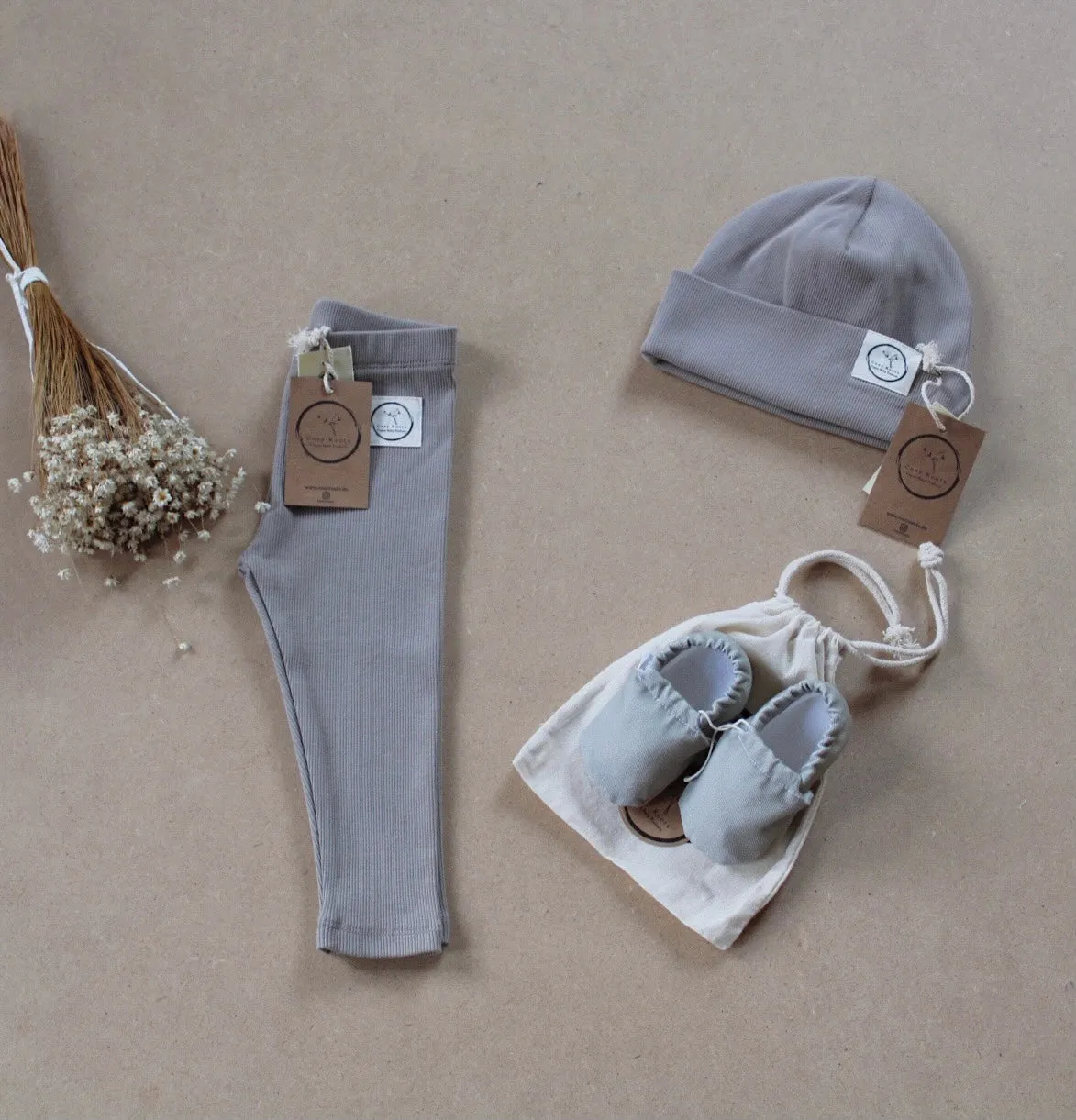 Organic Rib Leggings - Caramel