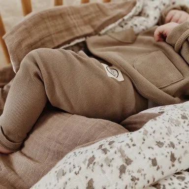 Organic Rib Leggings - Caramel
