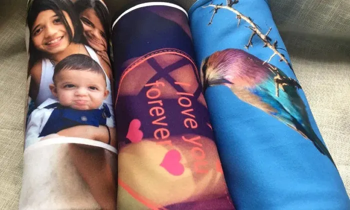 Personalised polar fleece blanket