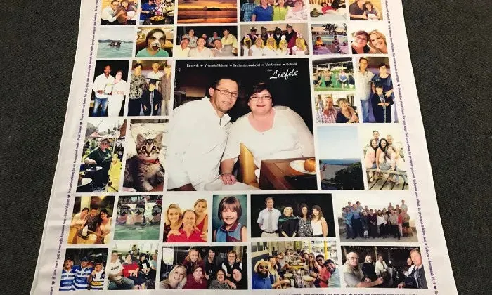 Personalised polar fleece blanket